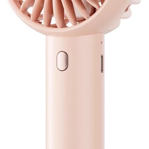 Mini portable fan small and powerful cute design 3 speed personal handheld fan and desktop with base lightweight USB rechargeable for travel lash makeup summer gift