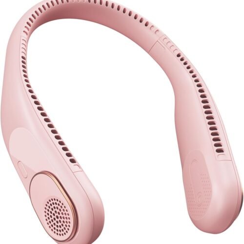 Portable neck fan bladeless personal fan with 4 speeds quiet wearable no hair twist for travel gifts