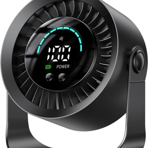 Rechargeable Desk Fan with Dual Power Source