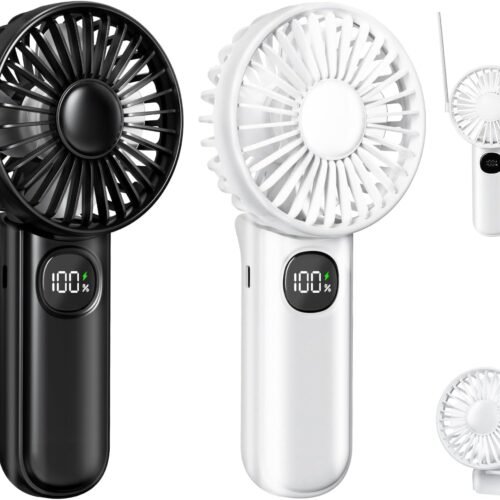 2 Pack Rechargeable Handheld Fan