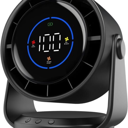 Quiet Desk Fan with Adjustable Speed and Memory Function