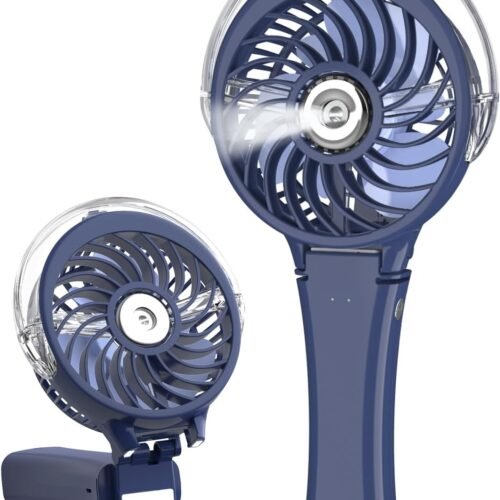 Upgraded portable handheld misting fan rechargeable personal mister fan spray water mist fan mini cooling hand fan for summer beach travel concerts gifts