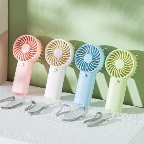 4 pack mini USB handheld fan battery operated lightweight handheld with 1 speed and lanyard quiet personal fan for kids girls women men for office outdoor travel
